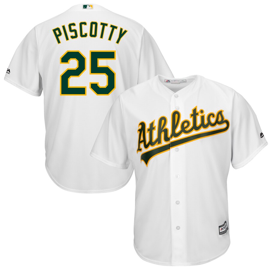 Stephen Piscotty Oakland Athletics Majestic Cool Base Player Replica Jersey White