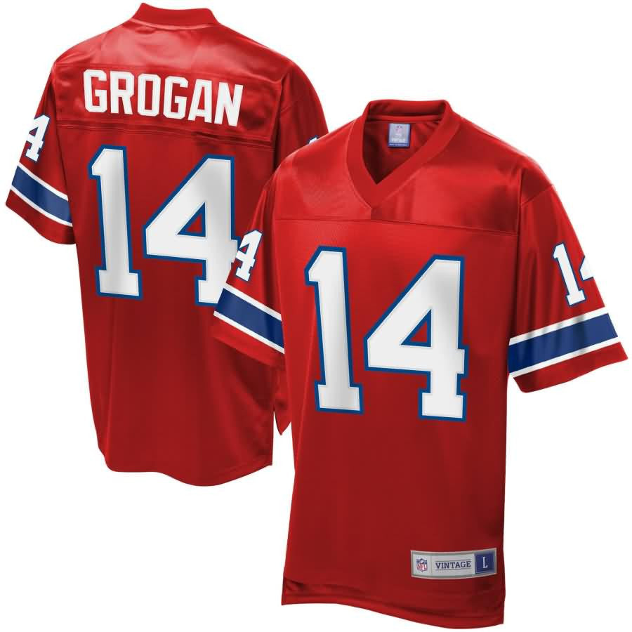 Steve Grogan New England Patriots Nfl Pro Line Retired Player Replica Jersey Red