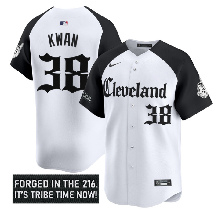 Steven Kwan Jersey #38 Cleveland Indians Gothic Iron Edition Stitched