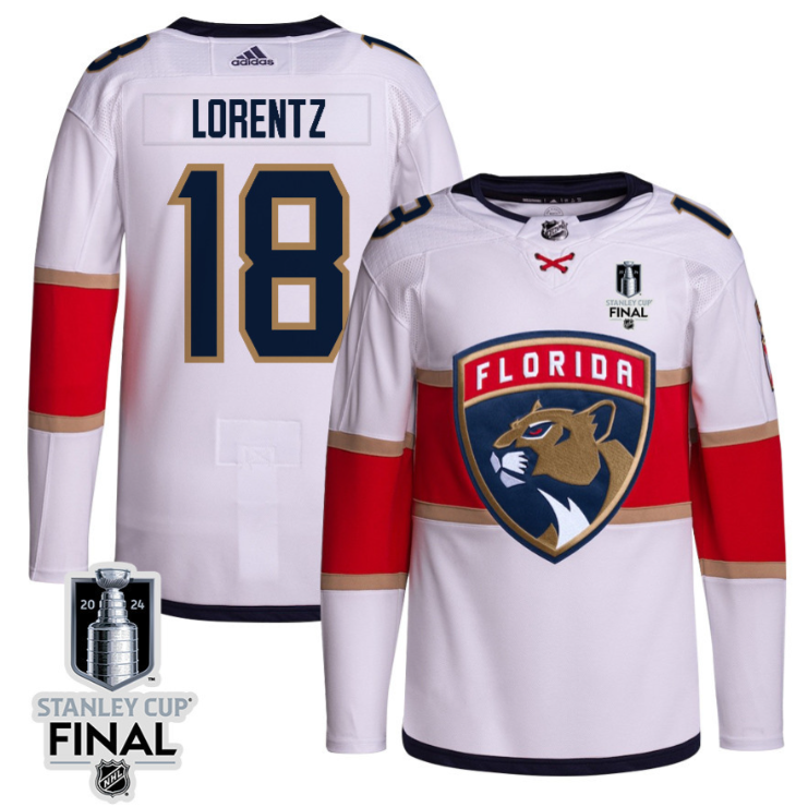 Steven Lorentz 18 Florida Panthers 2024 STANLEY CUP Final Away Breakaway Jersey