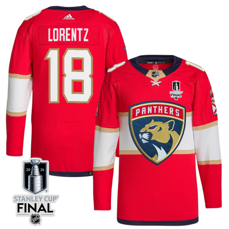 Steven Lorentz 18 Florida Panthers 2024 STANLEY CUP Final Home Breakaway Jersey