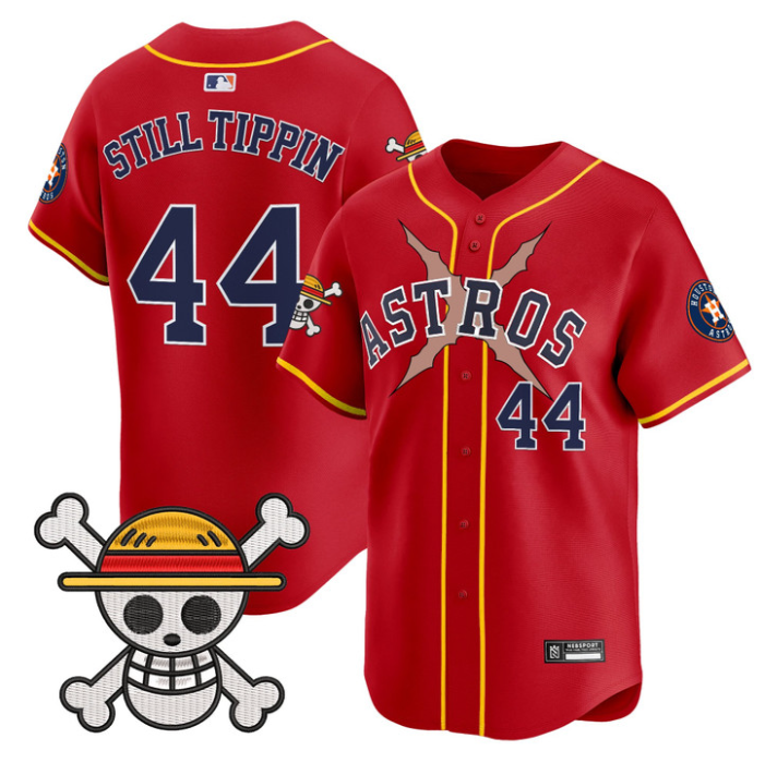 Still Tippin Jersey #44 Houston Astros One Piece 2025 Limited Stitched Red