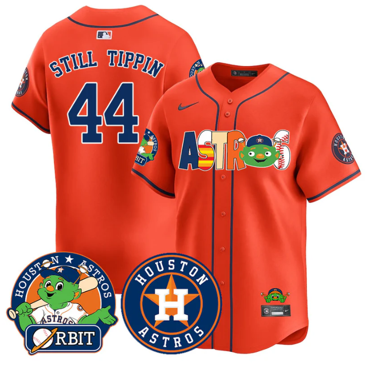 Still Tippin Jersey #44 Houston Astros Orbit Vapor Premier Limited Stitched Oran