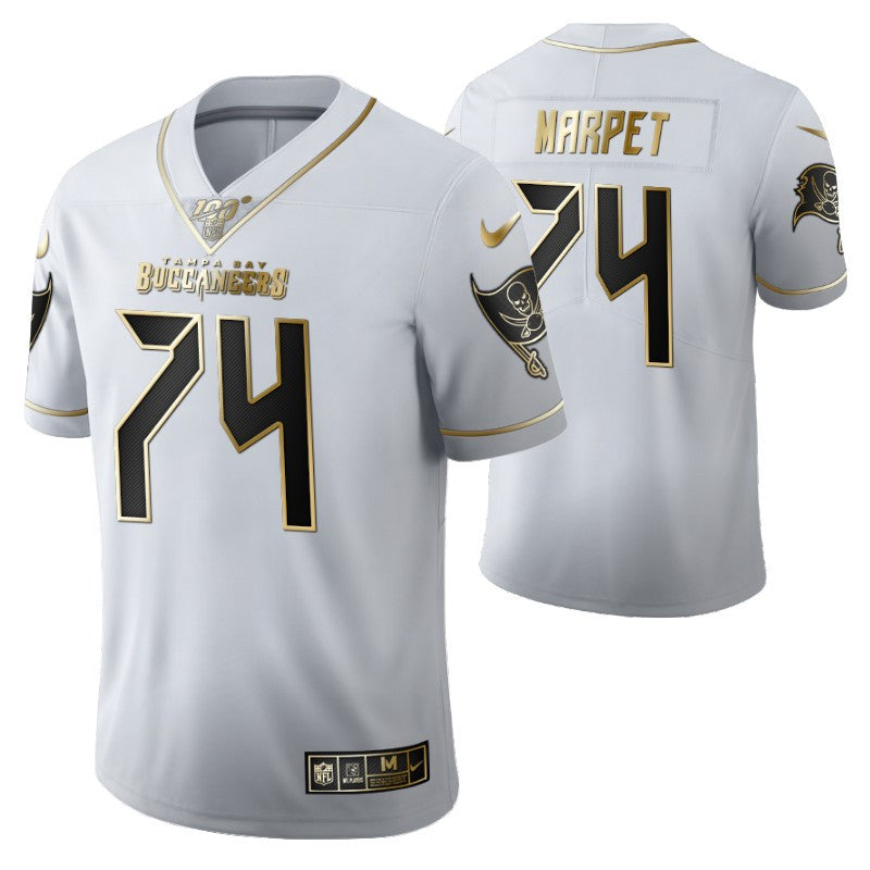 Tampa Bay Buccaneers Ali Marpet 74 2021 Nfl Golden Brandedition White Jersey Gift For Buccaneers Fans