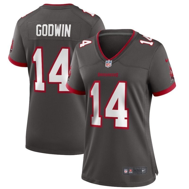 Tampa Bay Buccaneers Chris Godwin 14 2020 Nfl Grey Womens Jersey Jersey