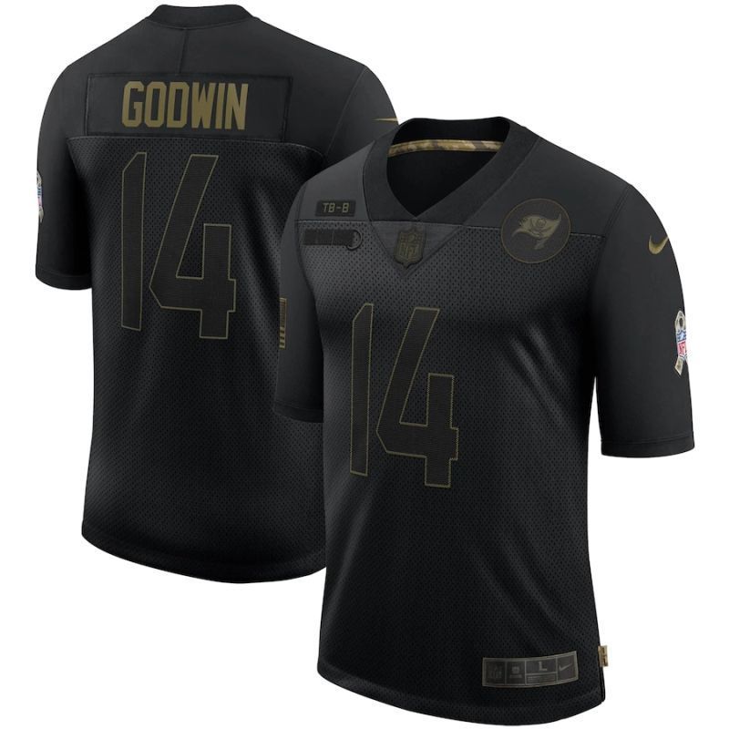 Tampa Bay Buccaneers Chris Godwin 14 Nfl 2020 Black Jersey