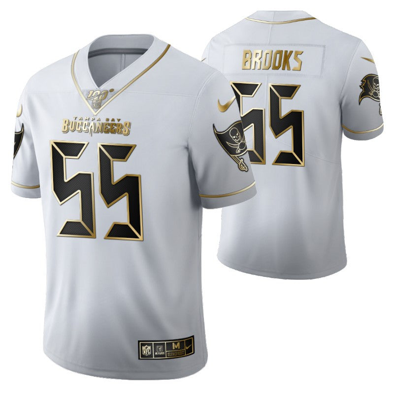 Tampa Bay Buccaneers Derrick Brooks 55 2021 Nfl Golden Brandedition White Jersey Gift For Buccaneers Fans
