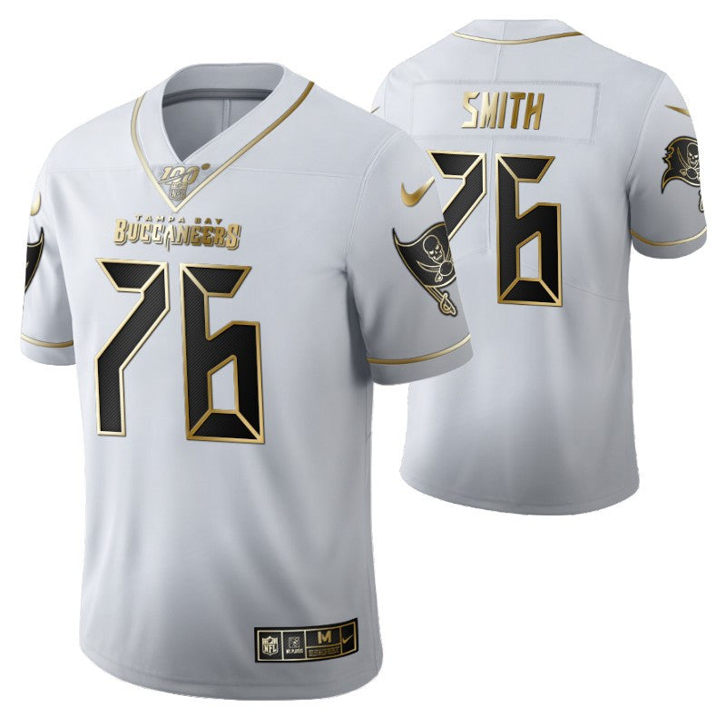 Tampa Bay Buccaneers Donovan Smith 76 2021 Nfl Golden Brandedition White Jersey Gift For Buccaneers Fans