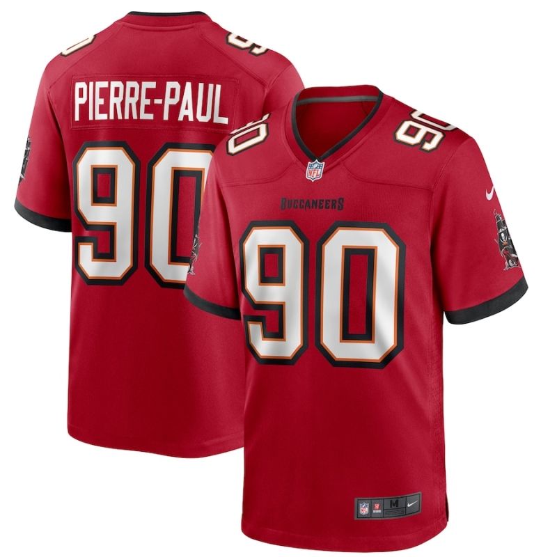 Tampa Bay Buccaneers Jason Pierre paul 90 Nfl 2020 Carmine Red Jersey