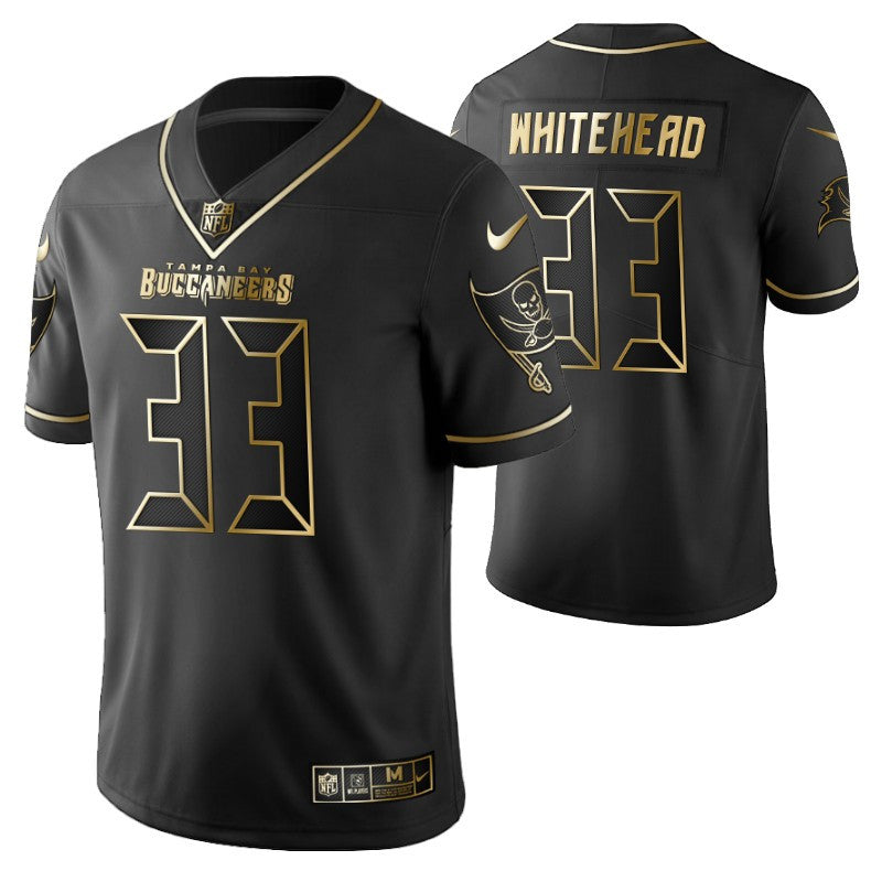Tampa Bay Buccaneers Jordan Whitehead 33 2021 Nfl Golden Brandedition Black Jersey Gift For Buccaneers Fans