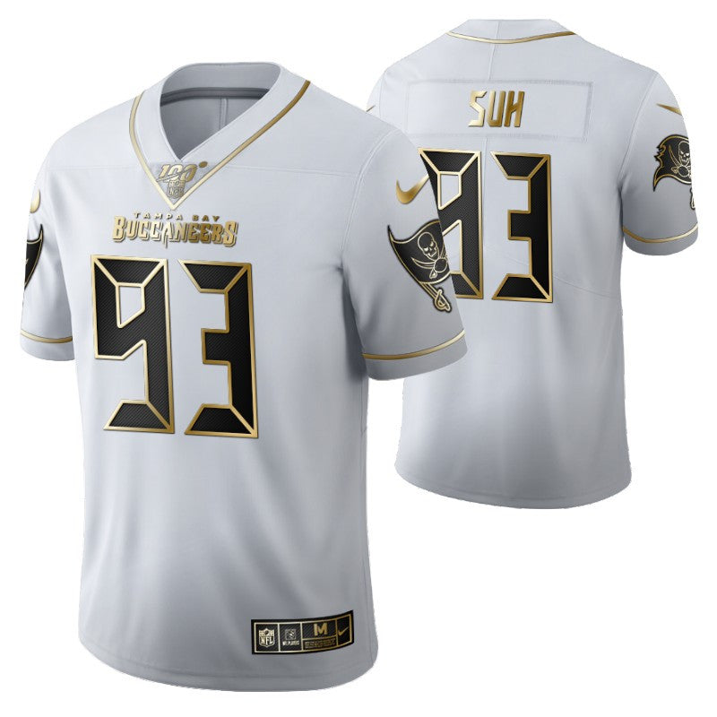 Tampa Bay Buccaneers Ndamukong Suh 93 2021 Nfl Golden Brandedition White Jersey Gift For Buccaneers Fans