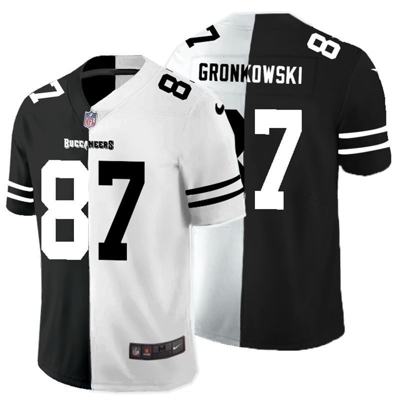 Tampa Bay Buccaneers Rob Gronkowski 87 Nfl 2020 Black And White Jersey