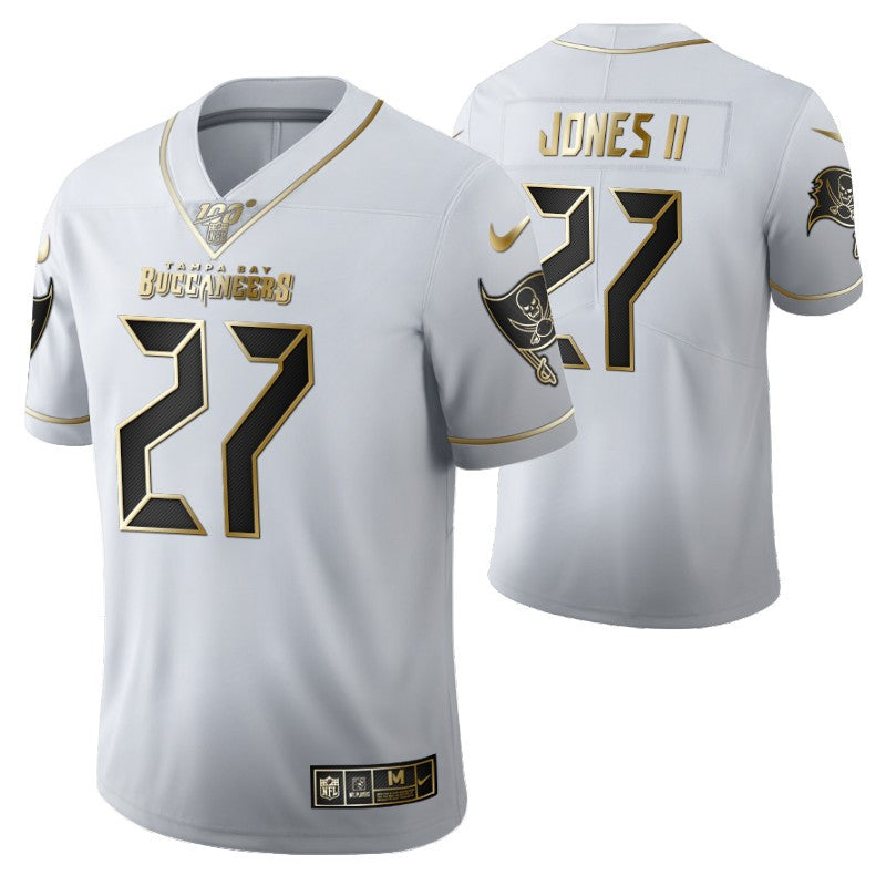 Tampa Bay Buccaneers Ronald Jones Ii 27 2021 Nfl Golden Brandedition White Jersey Gift For Buccaneers Fans
