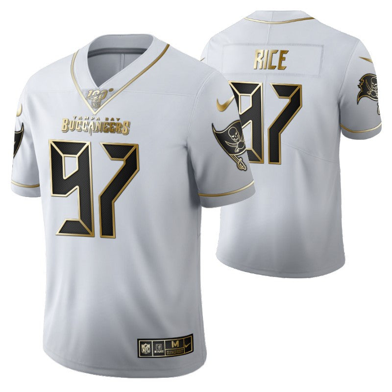 Tampa Bay Buccaneers Simeon Rice 97 2021 Nfl Golden Brandedition White Jersey Gift For Buccaneers Fans