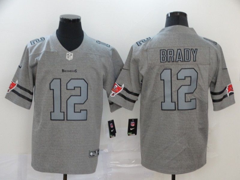 Tampa Bay Buccaneers Tom Brady 12 2020 Nfl Grey Jersey Jersey