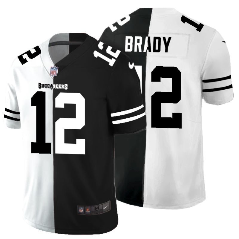 Tampa Bay Buccaneers Tom Brady 12 Nfl 2020 Black And White Jersey