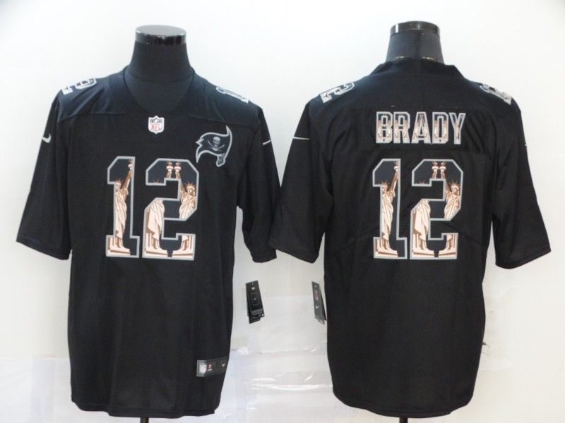 Tampa Bay Buccaneers Tom Brady 12 Nfl 2020 Black Statue Of Liberty Jersey