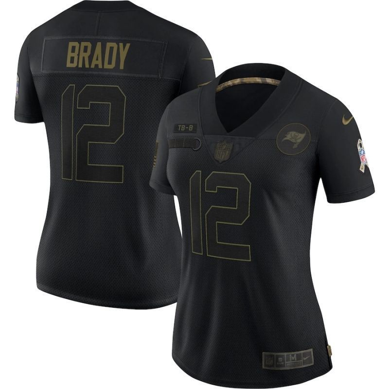 Tampa Bay Buccaneers Tom Brady 12 Nfl 2020 Black Womens Jersey