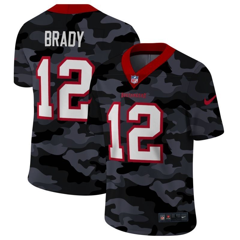 Tampa Bay Buccaneers Tom Brady 12 Nfl 2020 Camo Black Jersey