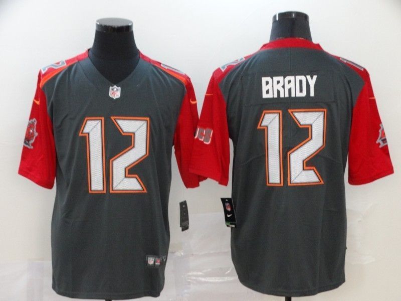 Tampa Bay Buccaneers Tom Brady 12 Nfl 2020 Dark Grey Jersey