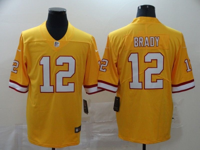 Tampa Bay Buccaneers Tom Brady 12 Nfl 2020 Yellow Jersey