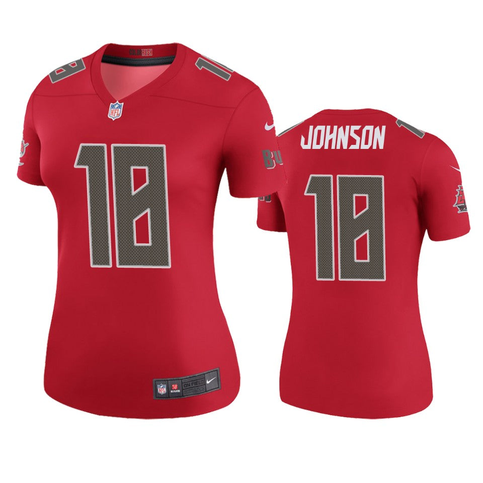 Tampa Bay Buccaneers Tyler Johnson Red Color Rush Legend Jersey Womens