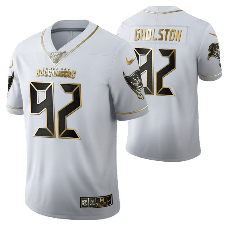 Tampa Bay Buccaneers William Gholston 92 2021 Nfl Golden Brandedition White Jersey Gift For Buccaneers Fans