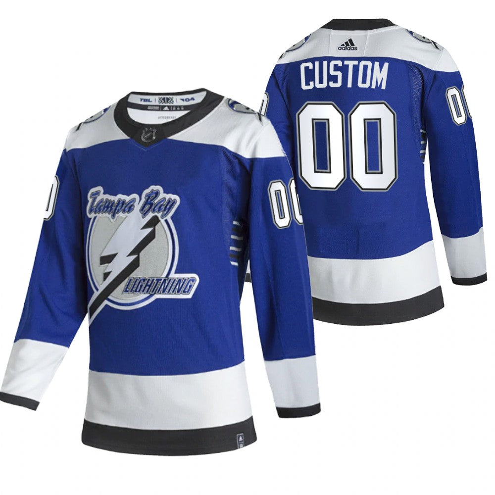 Tampa Bay Lightning Custom Blue 2020-21 Alternate Player NHL Jersey Stitched