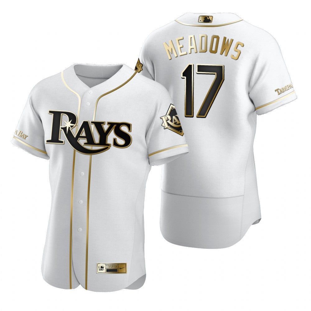 Tampa Bay Rays 17 Austin Meadows Mlb Golden Brandedition White Jersey Gift For Rays Fans