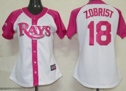 Tampa Bay Rays 18 Ben Zobrist 2012 Fashion Womens By Majestic Athletic Jersey
