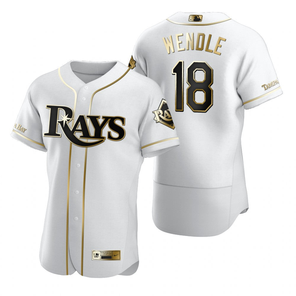 Tampa Bay Rays 18 Joey Wendle Mlb Golden Brandedition White Jersey Gift For Rays Fans