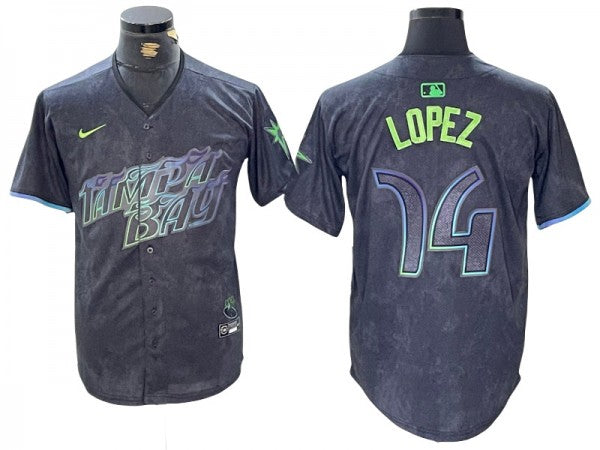 Tampa Bay Rays #14 Tyler Alexander Black 2024 City Connect Limited Jersey