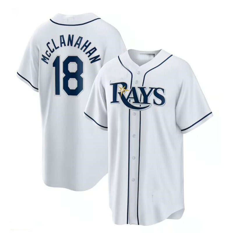 Tampa Bay Rays #18 Shane McClanahan Home Replica Player Jersey White Baseball