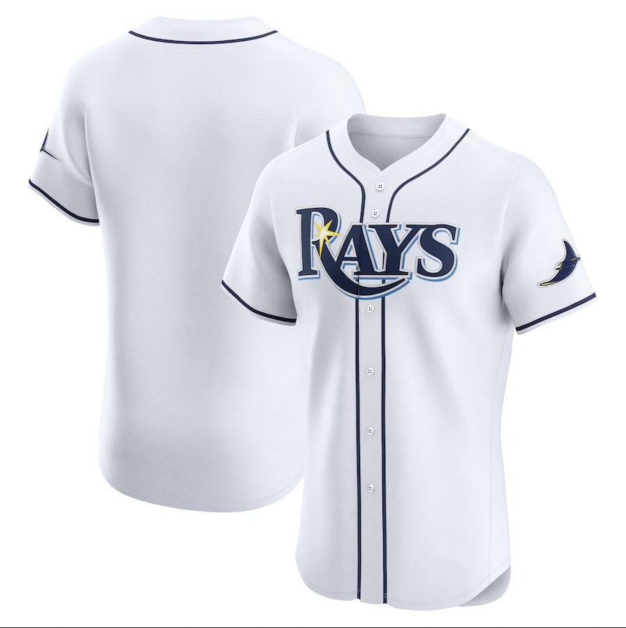 Tampa Bay Rays Home Elite Jersey White Stitched Baseball Jersey