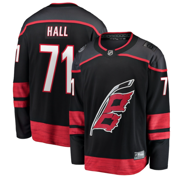 Taylor Hall 71 Carolina Hurricanes Home Breakaway Men Jersey Black