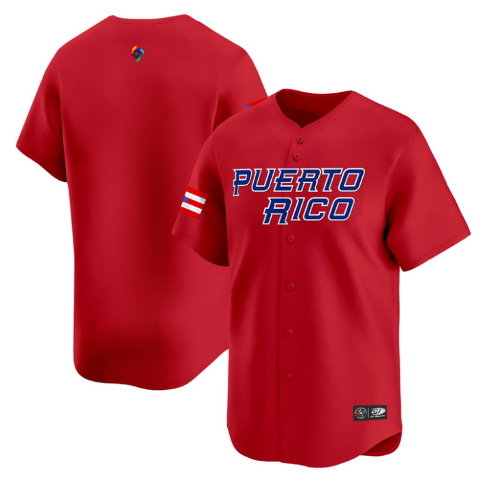 Team Jersey #4 Puerto Rico World Baseball Classic 2026 Roster Stitched