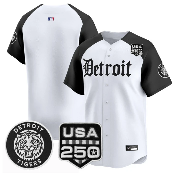 Team Jersey Blank Detroit Tigers Gothic Edition Vapor Limited Stitched