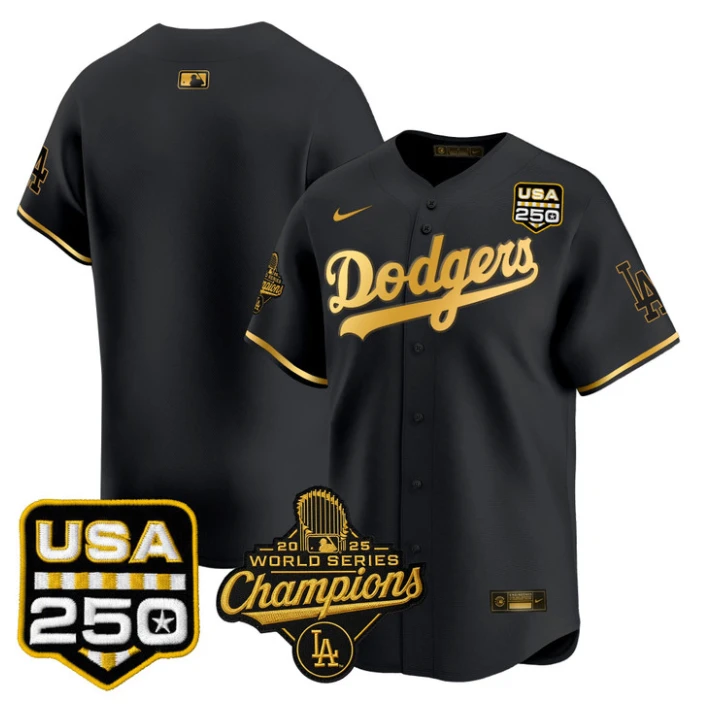 Team Jersey Blank Dodgers 2025 World Series Champions 250 USA Stitched