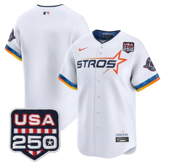 Team Jersey Blank Houston Astros 250 USA Patch Vapor Limited Stitched