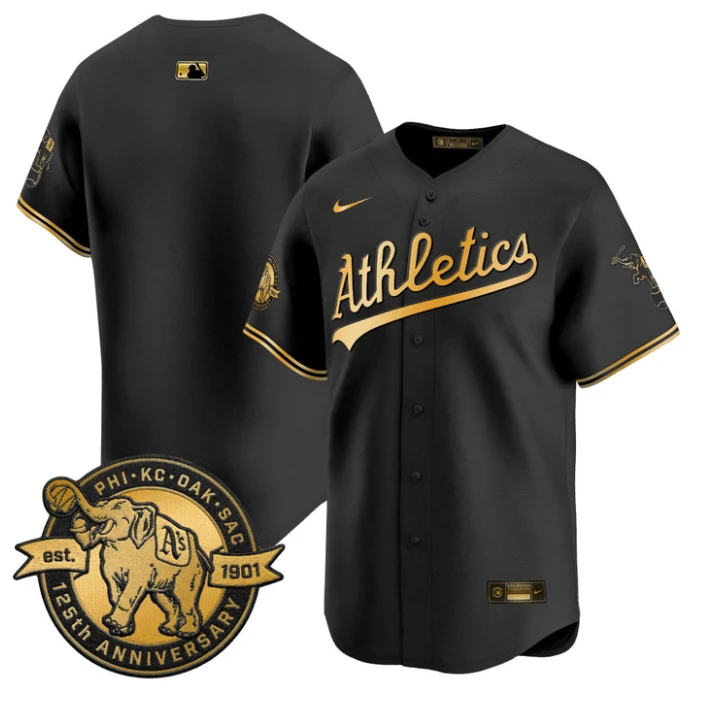 Team Jersey Blank Oakland Athletics 125th Anniversary Stitched