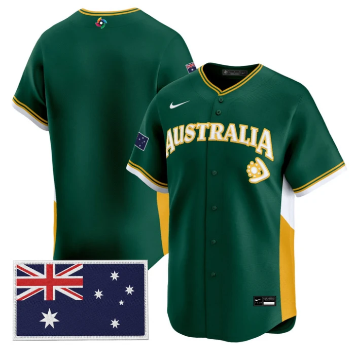 Team Jersey Blank Team Australia 2026 World Baseball Stitched