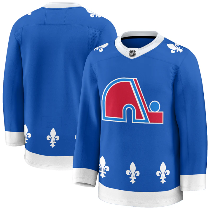 Team Jersey Colorado Avalanche Honour Quebec Nordiques Throwback Stitched