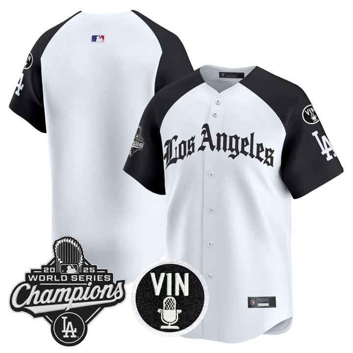 Team Jersey Dodgers 2025 World Series Champions LA Gothic Edition