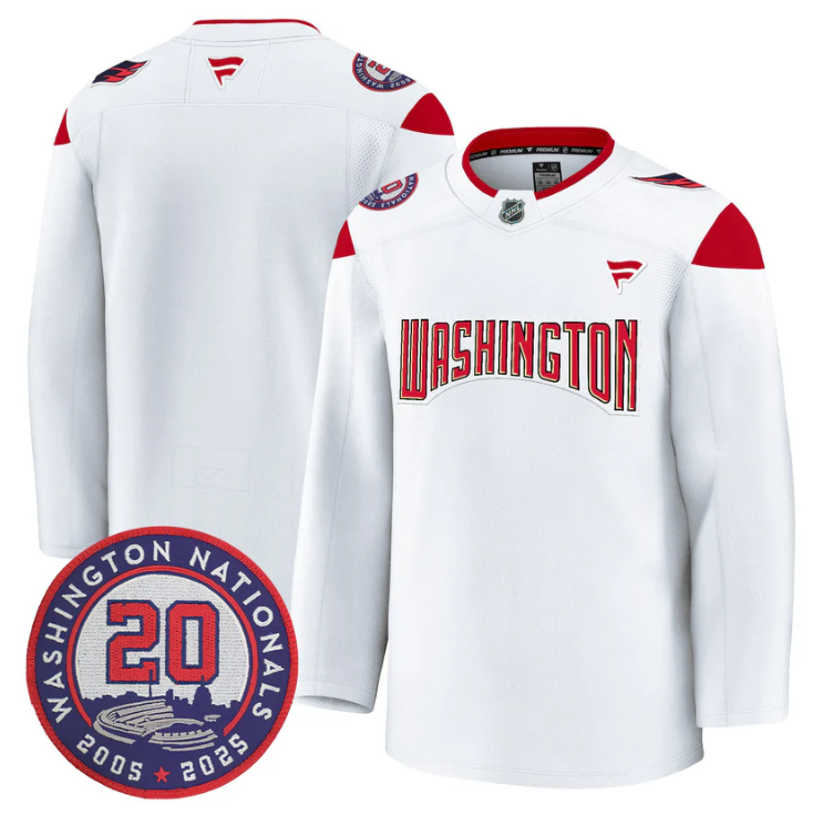 Team Jersey Washington Capitals 20th Anniversary Seasons Patch Stitched