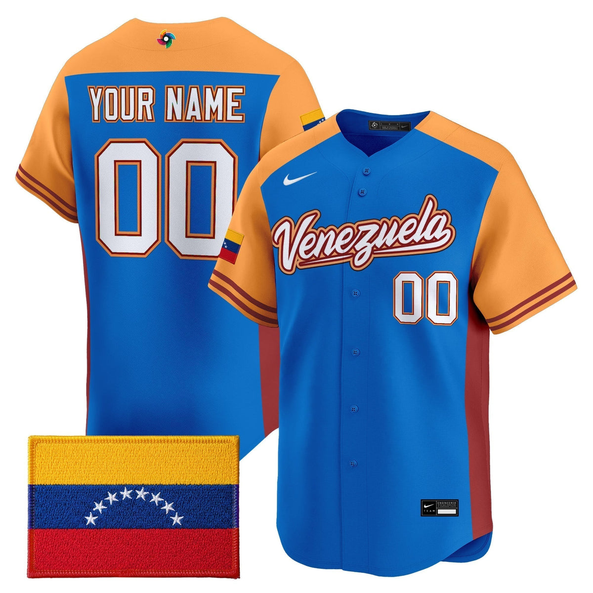 Team Venezuela World Baseball Classic Vapor Premier Custom Jersey 2026 Roster