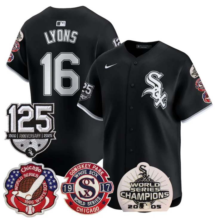 Ted Lyons Jersey #16 Chicago White Sox 125th Anniversary World Series Champions