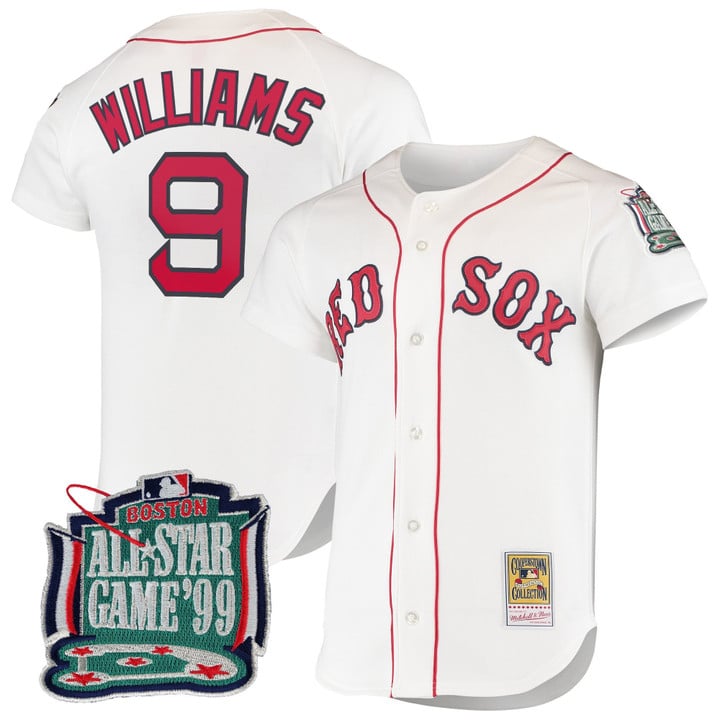 Ted Williams Jersey #9 Boston Red Sox Throwback Cooperstown Stitched White