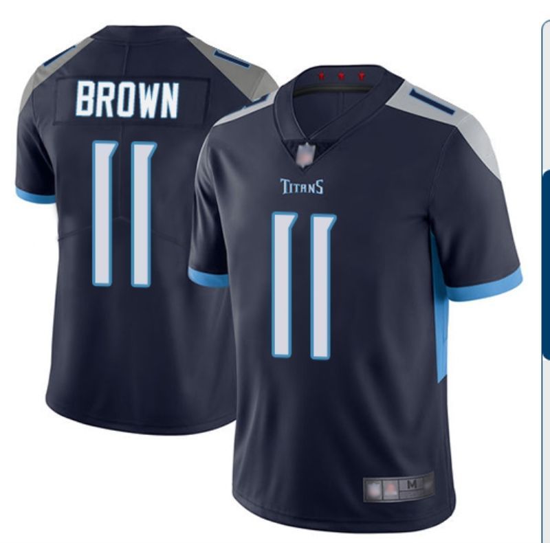 Tennessee Titans Aj Brown 11 Nfl 2020 Navy Jersey