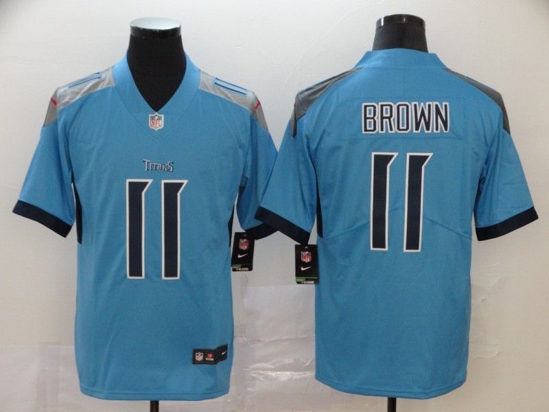Tennessee Titans Aj Brown 11 Nfl 2020 Steel Blue Jersey