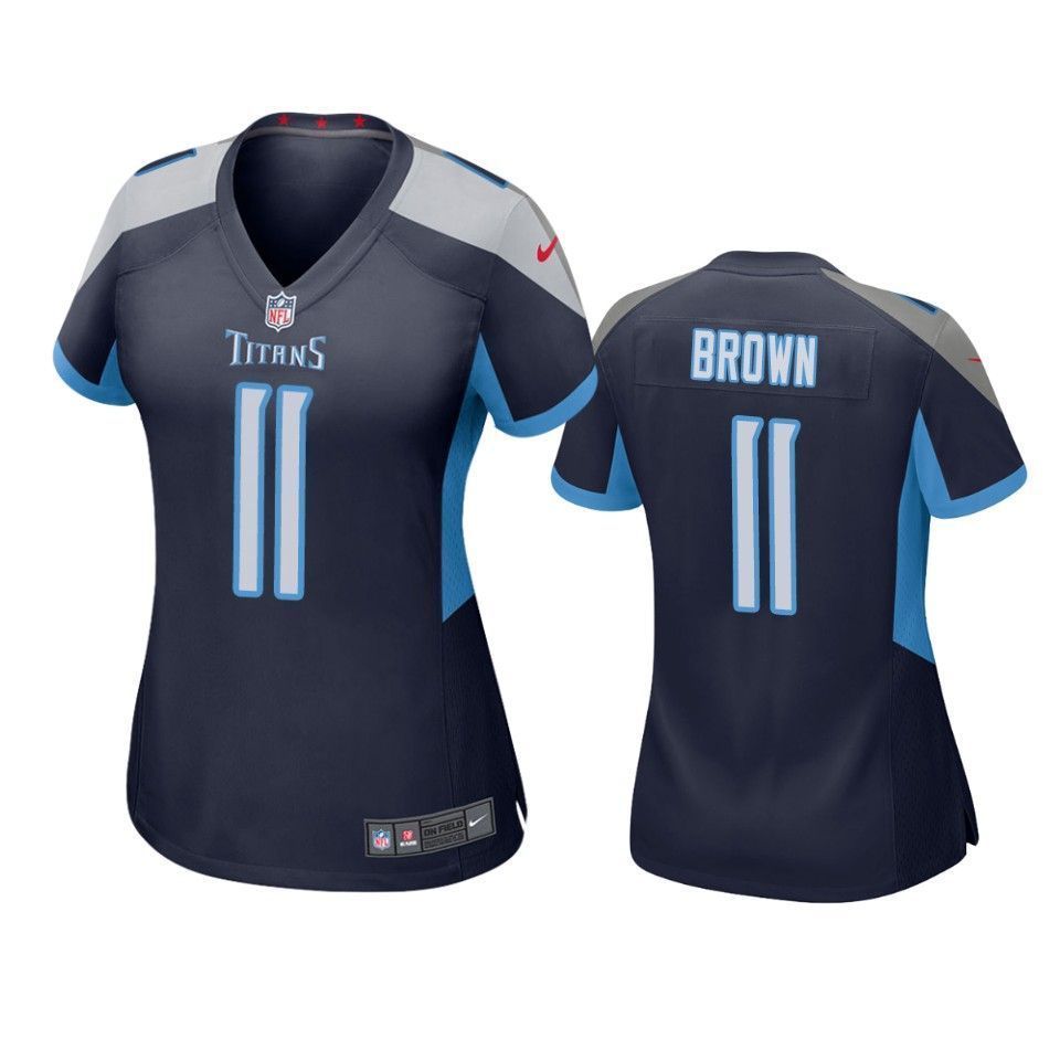 Tennessee Titans Aj Brown 2019 Nfl Draft Navy Game Womens Jersey